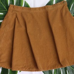 American Apparel Tan Corduroy Circle Skirt